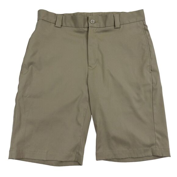 Slazenger Khaki Tan Performance Shorts Sz 30 Moisture Wicking Quick Dry Stretch - Picture 1 of 7